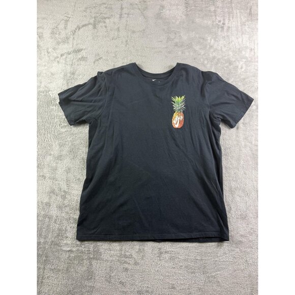 Nike SB Shirt Mens Extra Large Black Pineapple Parrot Graphic Skate Tee Tropical - Picture 1 of 12